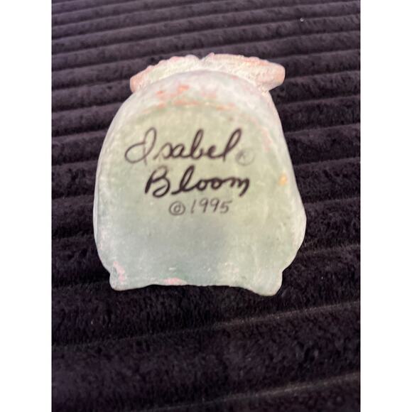 Isabel Bloom Girl Angel Holding Bunny Rabbit - 3.5" Figurine Sculpture from 1995 - Picture 3 of 3